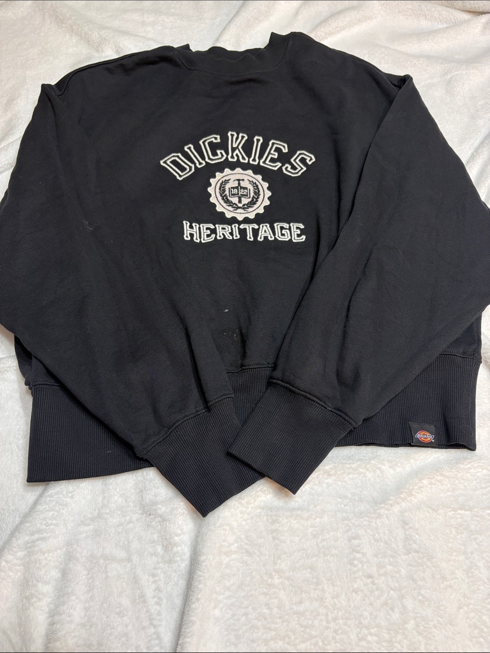 Dickies Black Crewneck Sweatshirt with Heritage Logo